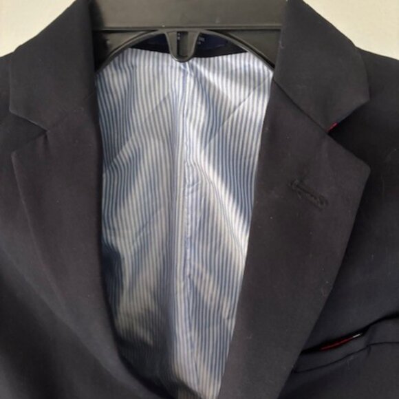 IZOD Boys Navy Blazer 10 Husky Sport Coat Single Breasted Gold Button Classic - Picture 3 of 8